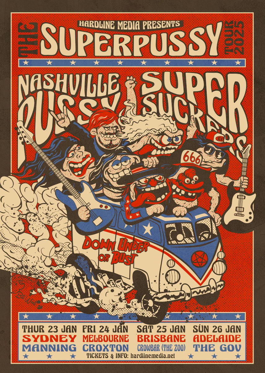 Image of NASHVILLE PUSSY + THE SUPERSUCKERS - ADELAIDE - THE GOV - SUN 26 TH JAN - GA PRE-SALE