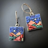 Image 1 of Mountain Moonscape Earrings 