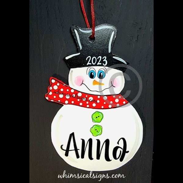Image of Snowman Ornament - NEW
