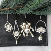 Image 1 of Four Vintage Czech Glass Ornaments (Set 2)