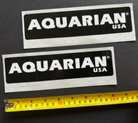 Image 2 of AQUARIAN DRUM HEADS BUMPER STICKER Set of '2' Large - 2.5" wide X 8.5" long