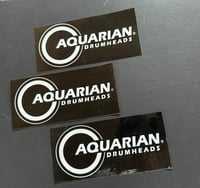 Image 1 of Aquarian Drumheads Decal Stickers, - Set of '3' Stickers - 7" Long x 3" Wide, NEW