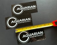 Image 2 of Aquarian Drumheads Decal Stickers, - Set of '3' Stickers - 7" Long x 3" Wide, NEW