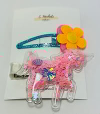 Image 1 of Unicorn Shaker Bow Clip