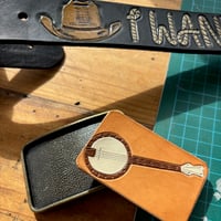 Image 2 of CUSTOM BUCKLE + DYED & PAINTED ROPE LETTERING BELT