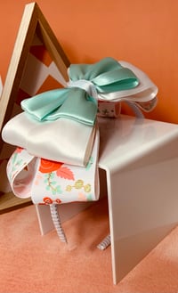 Image 1 of Large Orange Floral Bow Headband