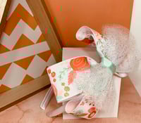 Large Tutu & Orange Floral Bow Headband