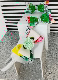 Green Floral Headband & Clip Set