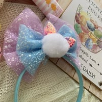 Large Violet Bunny Ears Headband