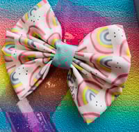 Image 2 of Small Rainbow Bow Clip