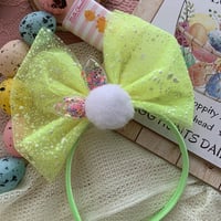 Large Lime Bunny Ears Headband