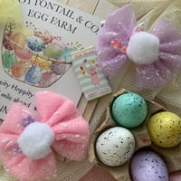 Pink & Purple Frosted Tutu Bow Clip Set
