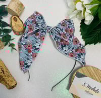 Image 1 of Blue Floral Fabric Headband