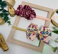 Image 1 of Velvet & Floral Bow Nylonband Set
