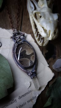 Image 3 of Ball Python Skin and Bone Amulet