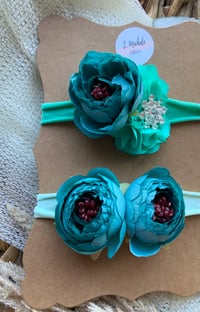 Image 3 of Teal Peony Rhinestone  Nylonband