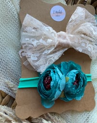Image 3 of Lace & Teal Flower Nylonband Set
