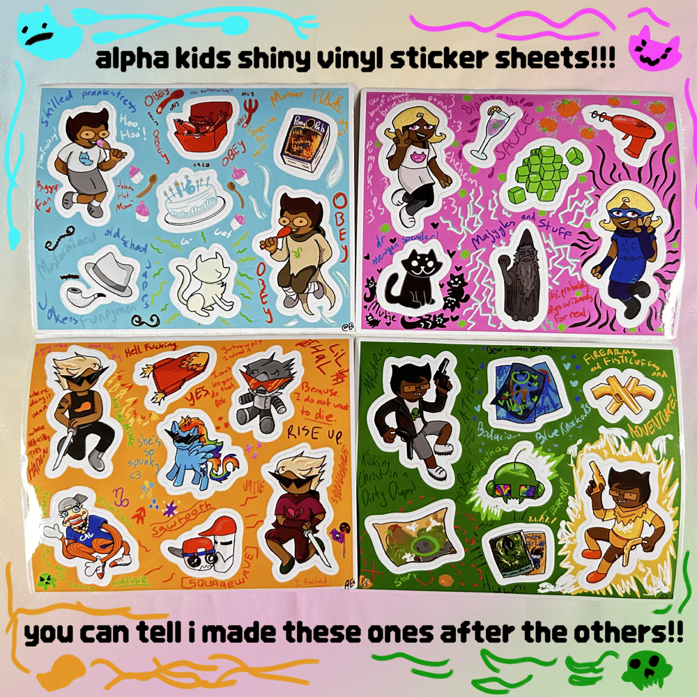 Image of Alpha Kids Vinyl Sticker Sheets