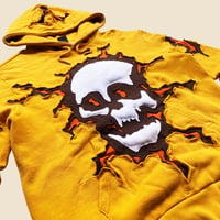 Image 5 of REWORKED CRACKY 3D PUFF SKULL HOODIE SIZE LARGE 