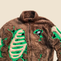 Image 5 of REWORKED NIKE CRACKY 3D PUFF SKELETON SHERPA JACKET SIZE M