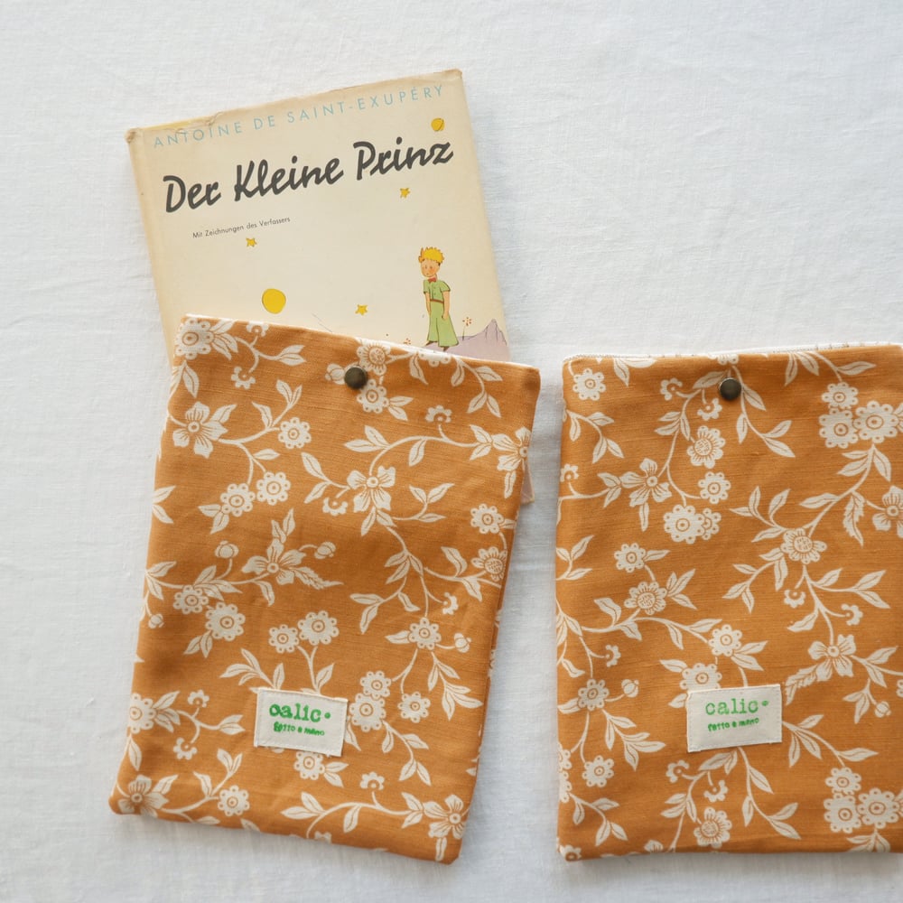 Image of Simple Floral Book Cover / Linen and Cotton
