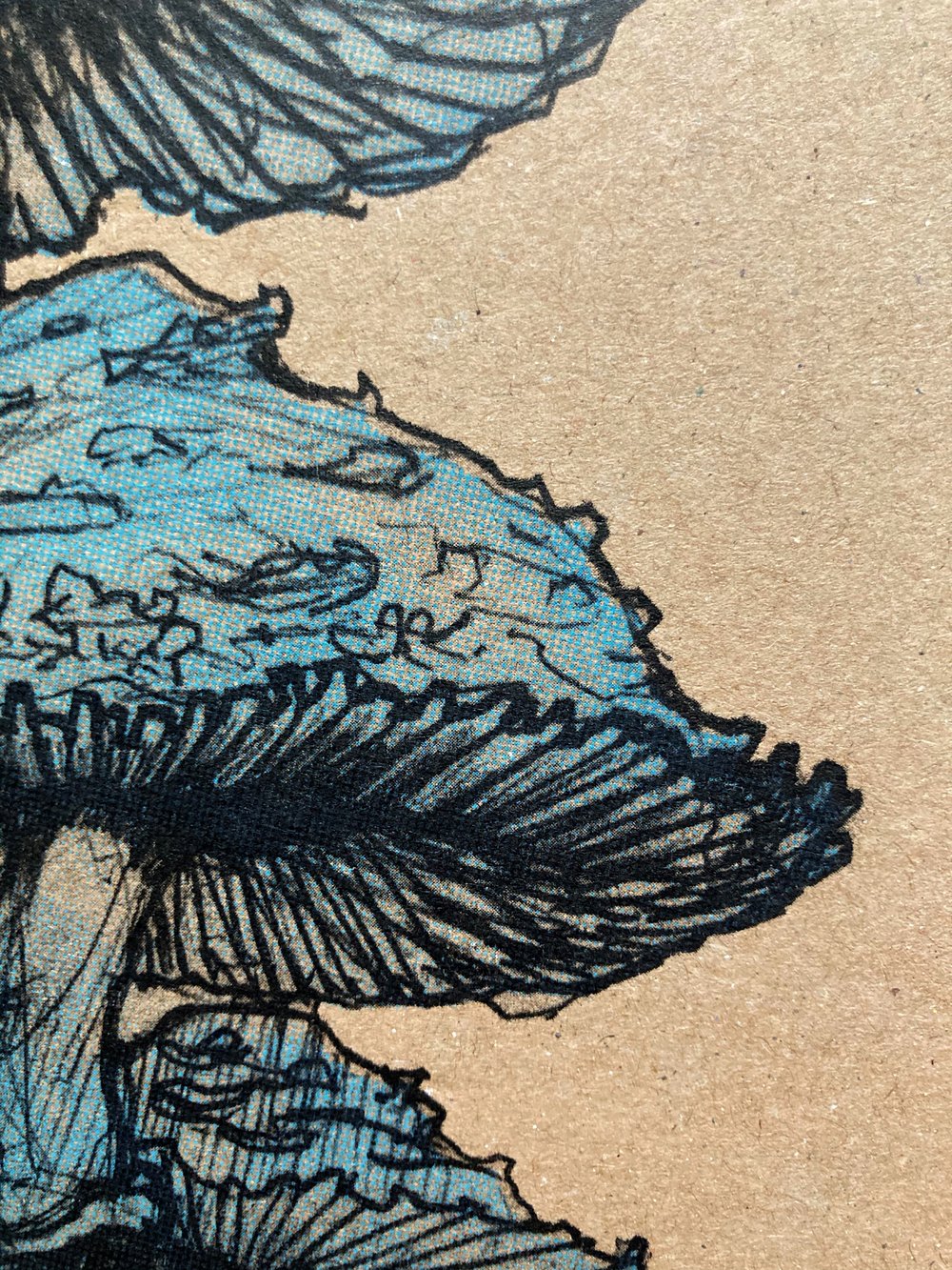 Floating Inkcap Riso Print