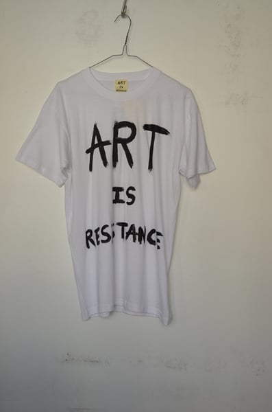 Image of Classic Art Is Resistance T-shirt  White / Black