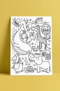 Image 4 of Posters para colorir - pack A