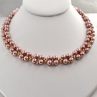 Image 2 of Layered Pearl Necklace with Crystal Clasp