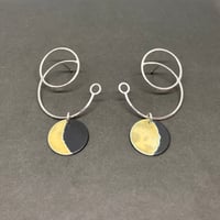 Yellow Moon Phases Statement Earrings