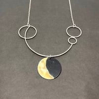 Yellow Crescent Moon Statement Necklace