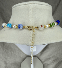 Image 2 of Millefiori Beaded Necklace