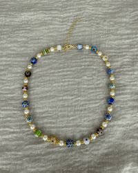 Image 3 of Millefiori Beaded Necklace