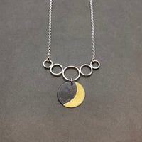 Yellow Crescent Moon Necklace