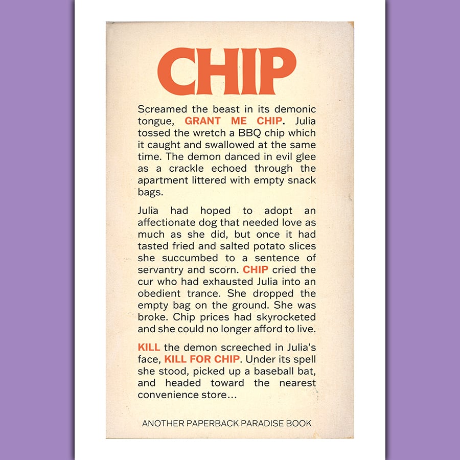 Chip Demon - 6 x 9 print | Paperback Paradise