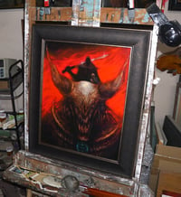 Image 2 of "Death Dealer" (beta), oil embellished canvas giclee print, #6/25