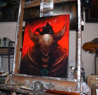 Image 3 of "Death Dealer" (beta), oil embellished canvas giclee print, #6/25