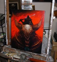 Image 4 of "Death Dealer" (beta), oil embellished canvas giclee print, #6/25