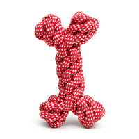 Hugglehounds Holiday Knotted Rope 7" Bone