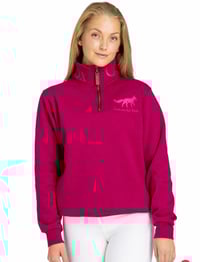 Image 1 of Tetbury quarter zip Raspberry 