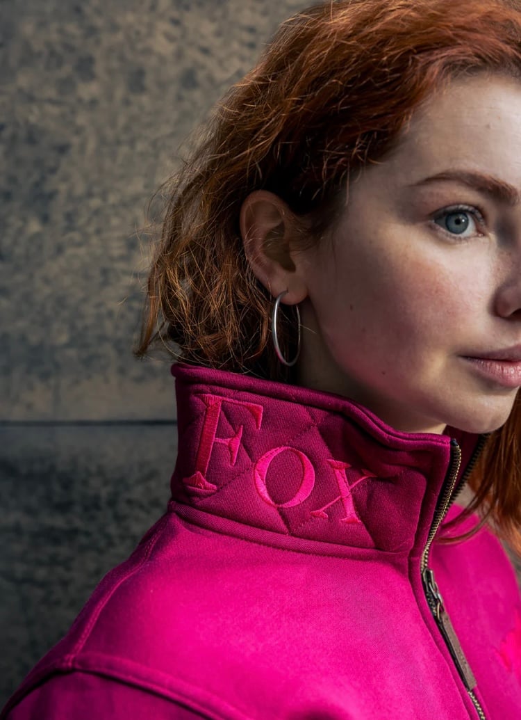 Image of Tetbury quarter zip Raspberry