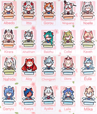 Image 4 of Pegatinas Genshin Impact