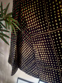 Image 4 of Vintage Black Cream polka dot pleated midi skirt