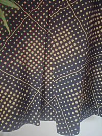 Image 7 of Vintage Black Cream polka dot pleated midi skirt