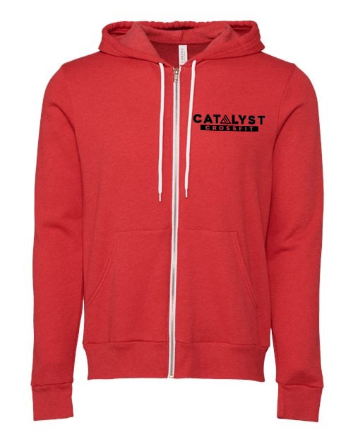 PRE-ORDER: Catalyst CrossFit Red Embroidered Logo Unisex Zip Hoodie