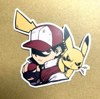 Red & Pikachu Sticker