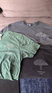 Image 4 of Poison Oak Land T-shirt (Front + Back Print) in Reflective Ink