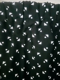 Image 2 of Vintage Black and white geometric print pencil midi skirt 