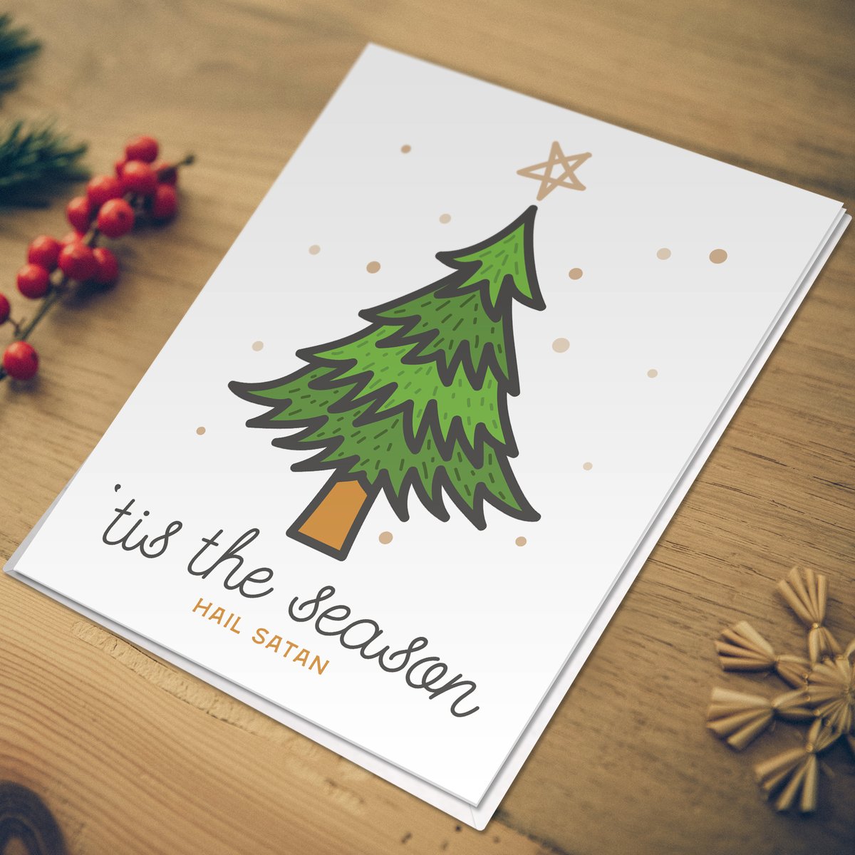 'tis the Season - Hail Satan (Greeting Card)