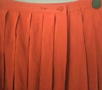Image 4 of Vintage rust red pleated midi skirt 